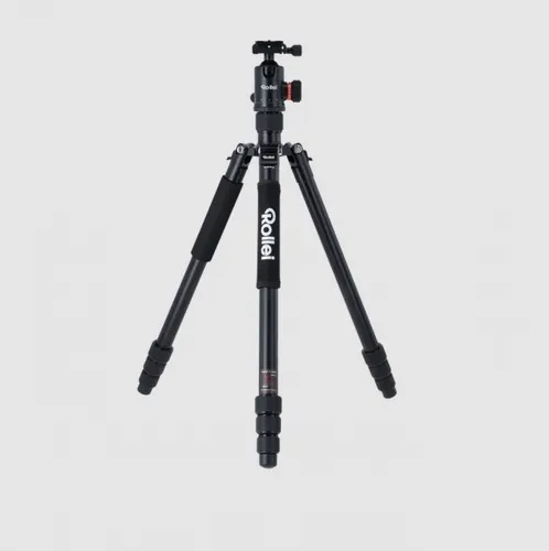 Rollei C6i - Aluminium Kamerastativ mit Stativkopf und Tasche, Arca Swiss kompatibel - Stabiles Aluminium-Stativ bis 12 kg Traglast, max. Höhe 174 cm, ideal für professionelle Video- und DSLR-Kameras - inkl. Panorama-Kugelkopf für präzise Einstellungen.