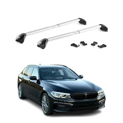 Dachträger Relingträger für BMW 5er Touring G31 2017-2025 - Dachträger aus hochwertigem Aluminium, TÜV-geprüft und mit aerodynamischem Design für Sicherheit und Komfort. Ideal für vielseitige Nutzung, inklusive Fahrradträger und Dachkoffer.