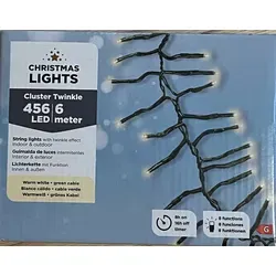 Lumineo Lichterkette Cluster warm weiß 456 LEDs 6 Meter