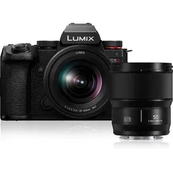 Panasonic DC-S5 II + S 20-60mm f3,5-5,6 + S 50mm f1,8 Set - Spiegelreflex- & Systemkameras, ideal für Kinoqualität Videos und beeindruckende Bilder, inklusive S 50mm f1,8 für kreative Aufnahmen.
