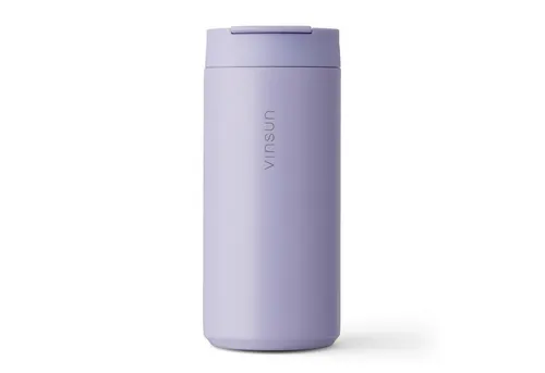 Vinsun Thermobecher Edelstahl Isolierbecher 350ml - Kaffeebecher doppelwandig isoliert, 2-tlg., Edelstahl, BPA frei, auslaufsicher, bruchfest, Kalt- und Heißgetränke