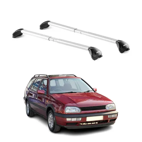 OMAC Dachträger für VW Golf III IV Wagon (1993-2007) - Alu Silber 2-tlg - Robuster und leichter Dachträger aus Aluminium, abnehmbar und wasserbeständig. Ideal für den Transport von Gepäck und Sportausrüstung, mit einer maximalen Belastbarkeit von 100 kg.