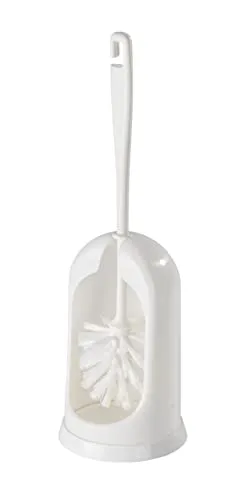 WENKO WC-Garnitur Standard Weiß, Kunststoff, 14 x 40 x 14 cm, Weiß, 40 x 14 x 14 cm