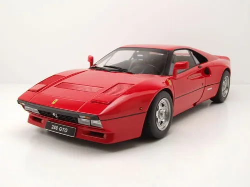 Ferrari 288 GTO 1984 Modellauto 1:12 - Detailgetreues Die-Cast Modellauto in Rot, mit öffnenden Motorhaube und Türen. Ideal für Sammler und Motorsport-Enthusiasten. Länge: ca. 36 cm.