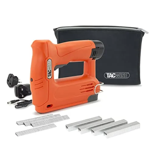 Tacwise 1586 140-180EL 12V Akku Tacker / Nagler mit 200 Klammern, 200 Nägeln und Tasche, verwendet Typ 140 Klammern und Typ 18G Nägel