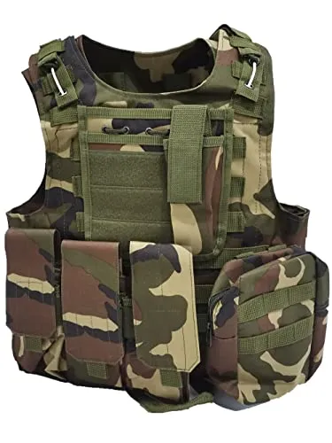MERCIYD Taktische Weste Outdoor Militär Weste Feldspielweste Paintball Schutzausrüstung Trainings-Kampfschutzwesten Jagd im Freien Schutzweste