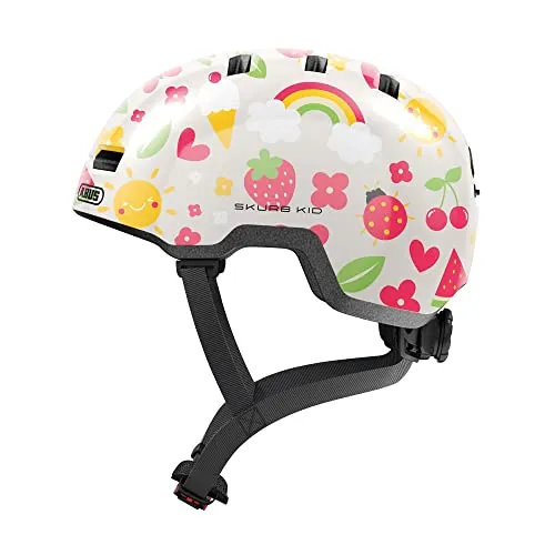 ABUS Kinderhelm Skurb Kid - Skater-Look Fahrradhelm für Kinder - Fahrradhelme mit robustem In-Mold Design, verstellbarem Sitz und Platz für einen Zopf – ideal für aktive Kinder!