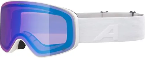 ALPINA LADIS Q - Verspiegelte OTG Skibrille mit 100% UV-Schutz - Skibrille mit kontrastverstärkender Scheibe, extra großem Sichtfeld und Fogstop-Beschichtung für klare Sicht. Ideal für Skifahrer, die Wert auf Schutz und Komfort legen.