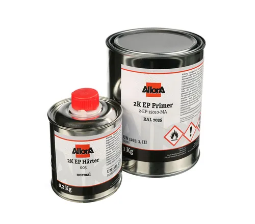 AllorA 2K EP Primer Lichtgrau RAL7035 mit Härter für UPOL Raptor - Hochwertige 2K Epoxid-Grundierung in Lichtgrau, ideal für eine optimale Haftung und langlebige Ergebnisse im Fahrzeuglackbereich.