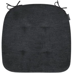 Magma Stuhlkissen Alfa 41x41x3,5 cm | schwarz - schwarz in schwarz von MAGMA Heimtex