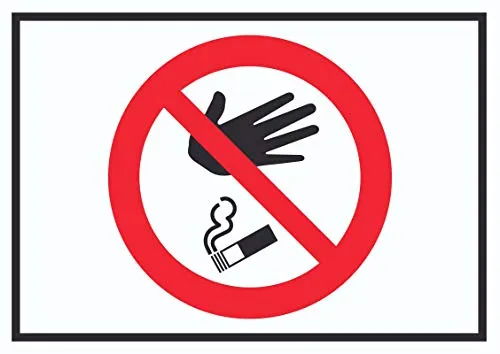 HB-Druck Bitte Keine Kippen auf den Boden werfen Symbol Schild A6 (105x148mm)