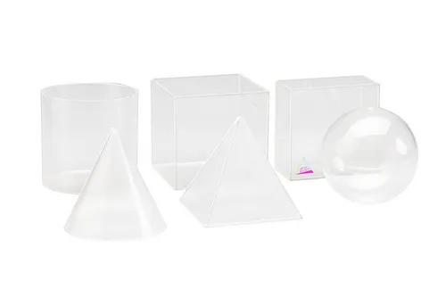 Wissner® aktiv lernen Lernspielzeug Körperformensatz transparent (6 Teile), RE-Plastic® Geo-Körper, RE-Plastic®