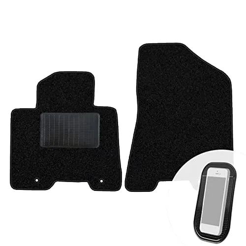 moto-MOLTICO Vorne Fußmatten Auto Velours Autoteppiche Schwarz Automatten Set 2-teilig passend für Kia Sportage IV Hyundai Tucson III 2015-2020