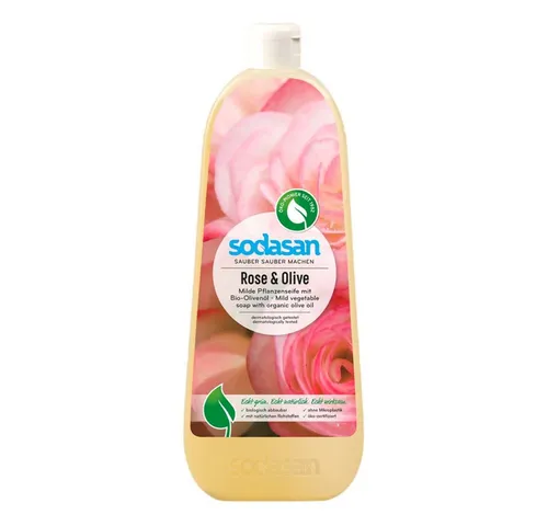 Sodasan Flüssigseife Liquid - Rose & Olive Seife 1L