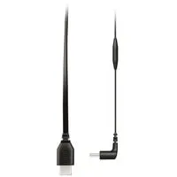 USB Flachkabel, USB-C Stecker > USB-C Stecker 90° schwarz, 30cm