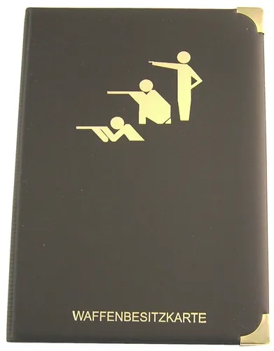 WbK - Etui, Motiv Sportschütze, Kunstleder,schwarz