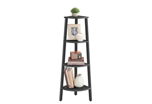 VASAGLE Eckregal, Bücherregal, mit 4/5 Ebenen, H: 125/159cm, mit Stahlrahmen