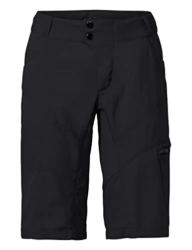 VAUDE Women's Tamaro Shorts II - Atmungsaktive Fahrradshorts für Damen mit Innenhose - Fahrradbekleidung mit herausnehmbarer Innenhose und nahtlosem Sitzpolster für maximalen Komfort und Bewegungsfreiheit. Ideal für lange Radtouren, umweltfreundlich aus recyceltem Material.