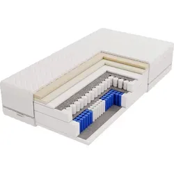 Altdecor Matratze H3 - Antimikrobieller Bezug für erholsamen Schlaf - Taschenfederkernmatratze mit antimikrobiell beschichtetem Bezug, ideal für gesunde Schlafqualität und optimale Unterstützung der Wirbelsäule.