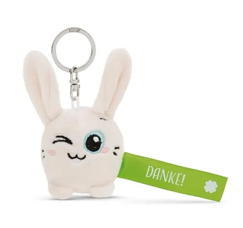 NICI Schlüsselanhänger Hase Danke! grün 5cm