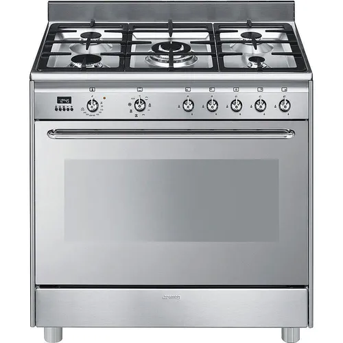 Smeg SCD90MFX9-1 Gas-Kombi-Standherd aus Edelstahl von Smeg