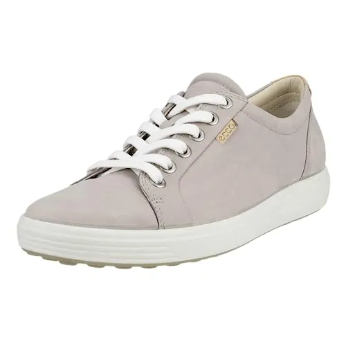 ECCO Damen Soft 7 Sneaker in Grey Rose, 36 EU Schmal - Damen-Sneaker aus hochwertigem Leder mit anatomischer Passform für höchsten Komfort. Die herausnehmbare Einlegesohle ermöglicht individuelle Weitenanpassung.