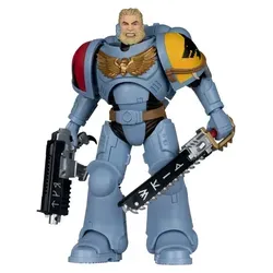 Warhammer 40,000 Actionfigur Grey Hunter (Space Wolves) 18 cm - Detailreiche und bewegliche Actionfigur für das Miniaturenspiel 'Warhammer 40,000'. Mit 22 Artikulationspunkten und Sammelkarte bietet sie vielseitigen Spielspaß und ist ideal für Sammler.