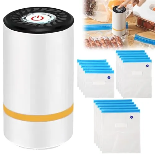 Tragbare Mini-Vakuumiermaschine mit 15 Beuteln