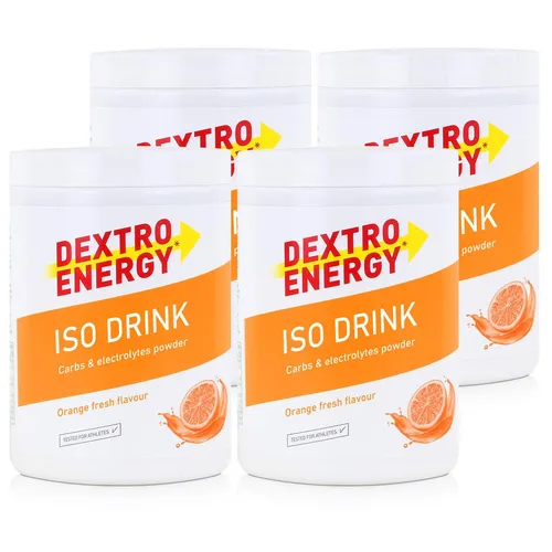 Isotonisches Getränkepulver von Dextro Energy Iso Orange Fresh 440g (4er Pack)