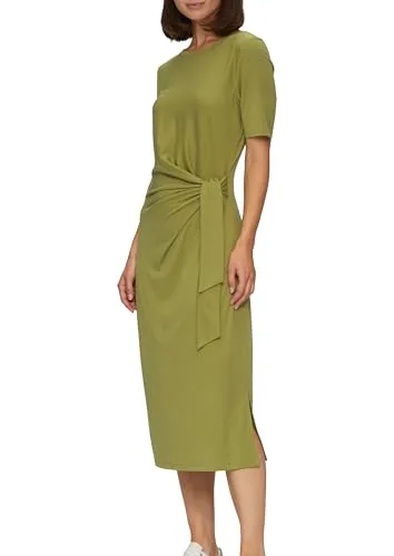 s.Oliver Minikleid Midikleid mit Knoten-Detail - Stilvolles Jersey-Midikleid mit Knoten-Detail, elastischem Lyocellmix für besten Tragekomfort und perfekte Anpassung an deine Figur. Ideal für lässige Outfits oder besondere Anlässe.