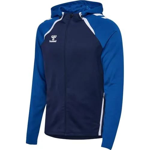 Hummel Lead 2.0 Reißverschlusspullover Blau S - Hallenschuhe mit Beecool-Technologie für hohe Atmungsaktivität und schnelles Trocknen. Ideal für sportliche Aktivitäten, reguläre Passform und praktische Reißverschlusstasche.