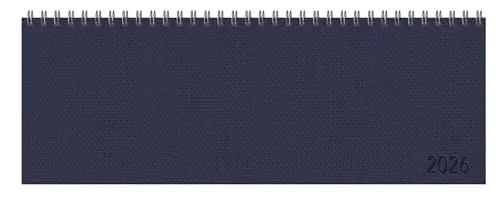 Tischkalender quer Professional Premium 2026 dunkelblau: 1 Woche 2 Seiten; Bürokalender mit edlem Hardcover; Tischquerkalender im Format: 29,8 x 10,5 cm
