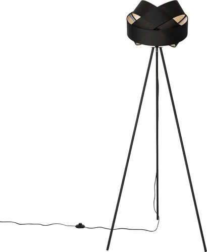 Produktbild QAZQA Moderne Stehlampe Schwarz