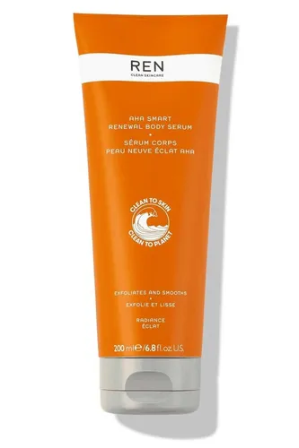 REN Aha Smart Renewal Body Serum 200 ml - Ganzkörperpflege mit innovativer AHA-Formel für eine glattere, strahlende Haut und verbesserte Hautstruktur.