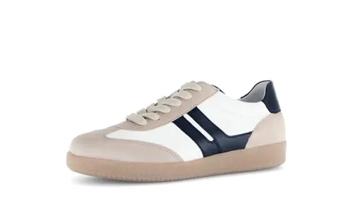 GABOR Sneaker aus Leder für Damen, Gr. 40, Weiß/Schwarz - Stylischer Low Sneaker aus weichem Leder von Gabor. Ideal für den Alltag, vielseitig kombinierbar und mit herausnehmbarer Innensohle für individuellen Komfort.