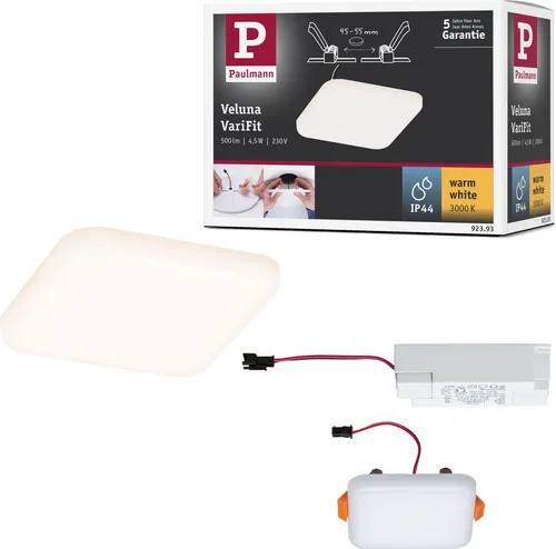 Paulmann VariFit LED Einbaupanel Veluna in gold von Paulmann