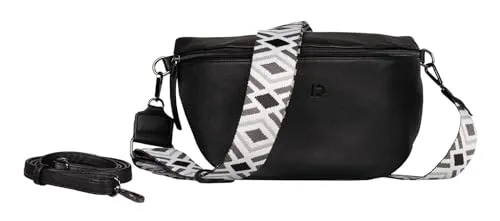 TOM TAILOR Denim Umhängetasche Mena - Umhängetasche aus weichem Material, verziert mit farbenfrohen Statement-Webgurten - perfekt für einen trendigen Look im Alltag.