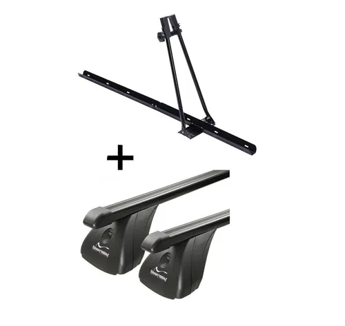 VDP Dachträger Set für Toyota Rav4 IV 5 Türer ab 2013 - Dachgepäckträger und Fahrradträger im Set, ideal für den sicheren und einfachen Transport von Fahrrädern auf dem Dach. Maximale Zuladung: 15 kg, passend für verschiedene Fahrradrahmen.