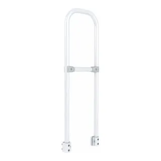 Plattformgeländer für Podesttreppe ZARGES - 600 mm - Robustes Stirnseitiges Plattformgeländer für eine Plattformbreite von 600 mm. Ideal für sichere Anwendungen im gewerblichen Bereich. Hohe Stabilität und einfache Montage.
