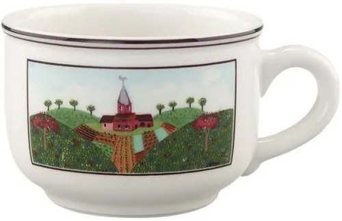 Villeroy & Boch Design Naif Teetasse 250 ml – Premium Porzellan - Bunte Teetasse aus hochwertigem Premium Porzellan, ideal für stilvollen Genuss. Detailverliebt mit Landschafts-Motiv, perfekt für Alltag und Gastronomie. Spülmaschinenfest und mikrowellengeeignet.