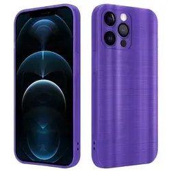Cadorabo Hülle für Apple iPhone 12 PRO Schutz Hülle in Lila Handyhülle TPU Silikon Etui Case
