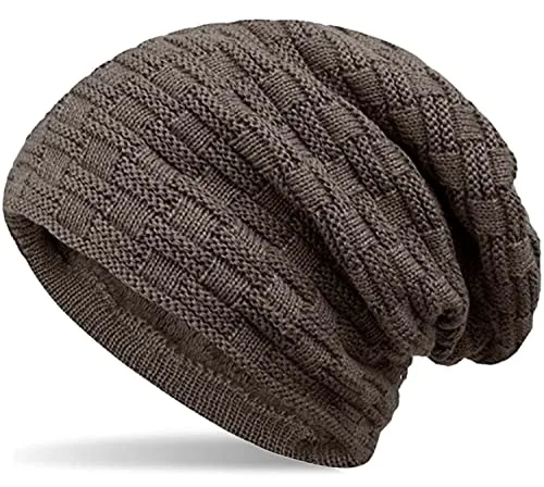 Hatstar Warme gefütterte Feinstrick Damen Beanie Mütze | Herren Mütze | mit Flecht Muster und sehr weichem Fleece Innenfutter | Unisex Wintermütze weich & warm