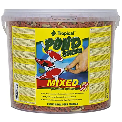 Pond Sticks Mixed 5L / 430g - Schwimmende Sticks für Koi, Goldfische und andere Zierfische im Gartenteich