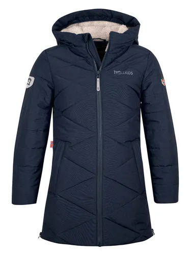 Trollkids Girl's Bergen Coat - Warmer Wintermantel in Blau, Gr. 116 - Funktionsjacken mit isolierender Kapuze für optimale Wärme im Winter. Ideal für Freizeitaktivitäten! Entdecken Sie weitere Trollkids-Angebote bei Bergfreunde.de.
