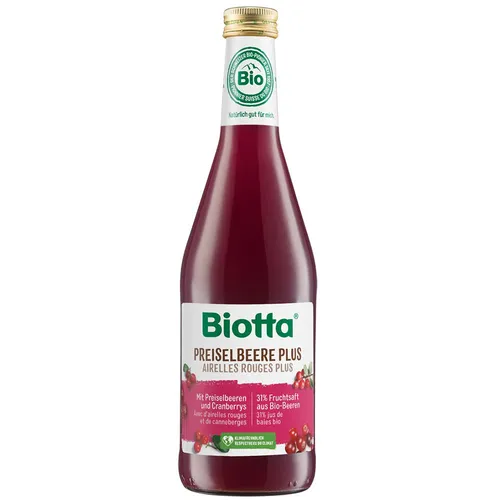BIOTTA Bio Preiselbeer Plus Saft 500 ml