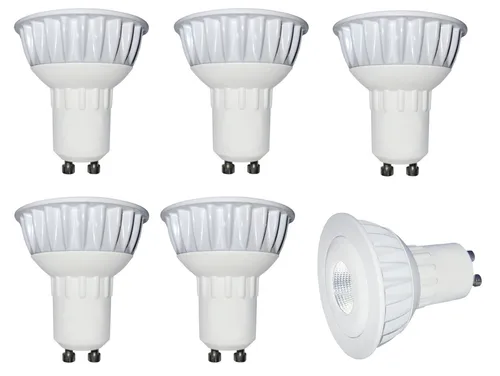 LED Reflektor GU10 Sockel 6er Set 8W 8 Watt ersetzt 80 Watt 600 Lumen 5500 K