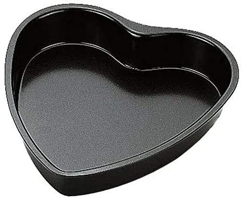 Ibili 820724 Herz-Backform, Edelstahl, Antihaftbeschichtung, 24 cm