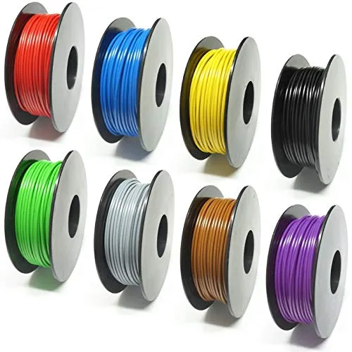 Xenterio LiYv Schaltlitzen-Sortiment, 0,50mm², Kupfer verzinnt, hochflexibel, 900V, 8x 25m Spulen (8 Farben)