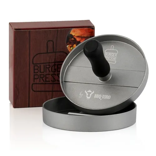 Burgerpresse Hamburgerpresse Aluminium Ø 11,8 cm Fleischformer Smash BBQ-Toro