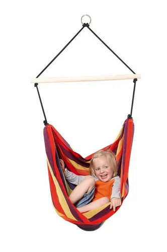 Amazonas Kid’s Relax Rainbow Hängematte - Hängesessel für Kinder, ideal zum Entspannen und Träumen, mit kindersicherer Aufhängung und wetterfestem EllTex-Material – perfekt für Kinderzimmer und Hochbetten.